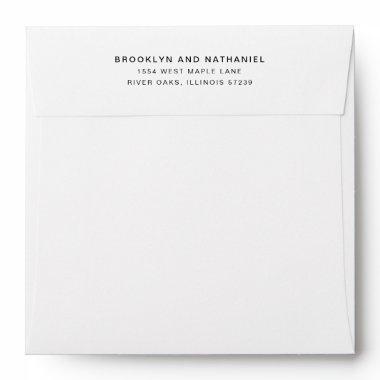 Simple White minimalist Return Address Envelope