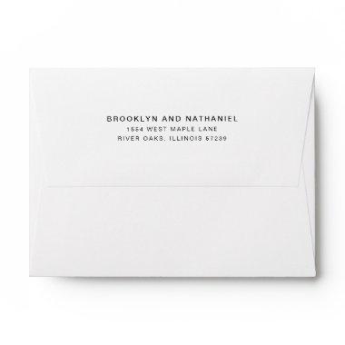Simple White Modern Return Address Envelope