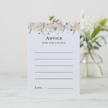Simple Wildflower Fern Dusty Blue Advice Card