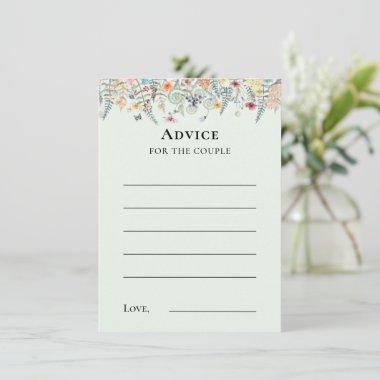 Simple Wildflower Fern Mint Green Advice Card