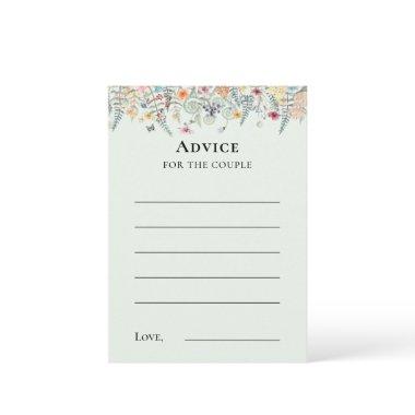 Simple Wildflower Fern Mint Green Advice Card