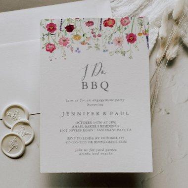 Simple Wildflower I Do BBQ Engagement Party