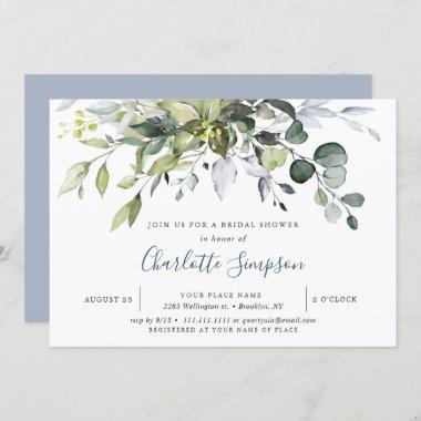 Simply Elegant Eucalyptus Bridal Shower Invitations