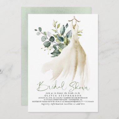 Simply Elegant Eucalyptus Greenery Bridal Shower Invitations