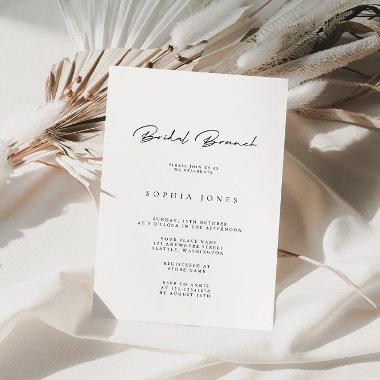 Simply Elegant Minimalist Bridal Brunch Invitations