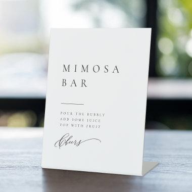 Simply Elegant Typography Modern Mimosa Bar Pedestal Sign