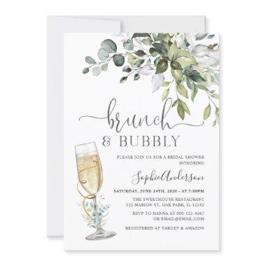 Simply Greenery Eucalyptus Brunch & Bubbly Invitations