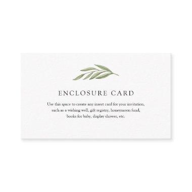 Single Greenery Branch Enclosure Invitations