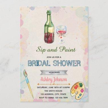 Sip and paint party Invitations
