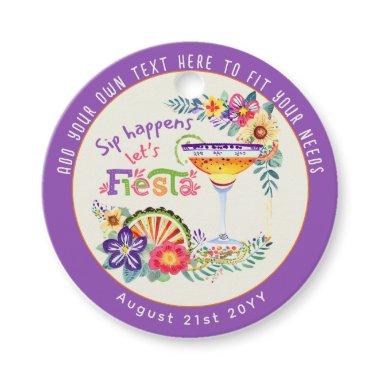 Sip Happens! Let's FIESTA Custom Favor Tags