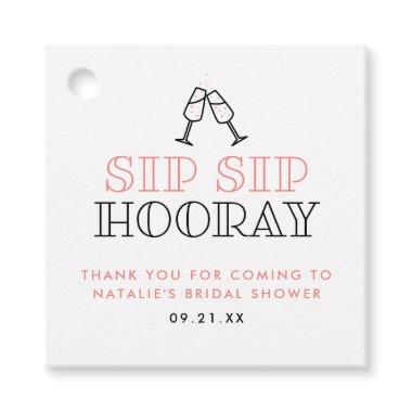 Sip Sip Hooray  Favor Tags