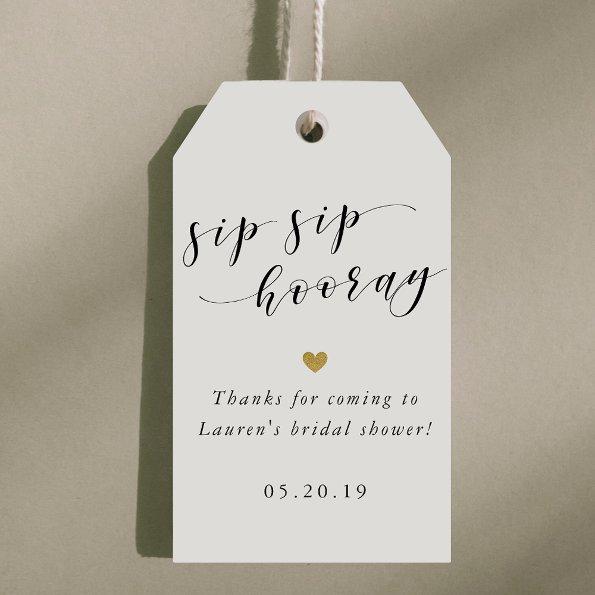 Sip Sip Hooray  Favor Thank You Gift Tags