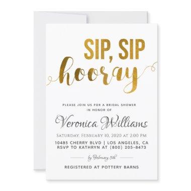 Sip Sip Hooray Bridal Shower Invitations