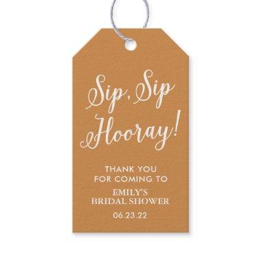 Sip Sip Hooray Bridal Shower Wine Favor Gift Tags