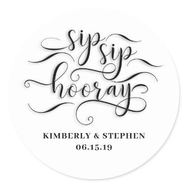 Sip Sip Hooray Classic Round Sticker