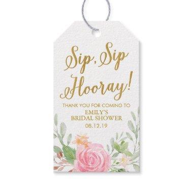 Sip Sip Hooray Floral  Wine Gift Tags