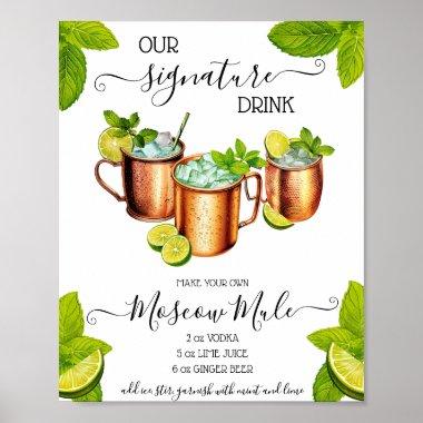 Sip, Sip Hooray Moscow Mule Signature Drink Recipe Poster