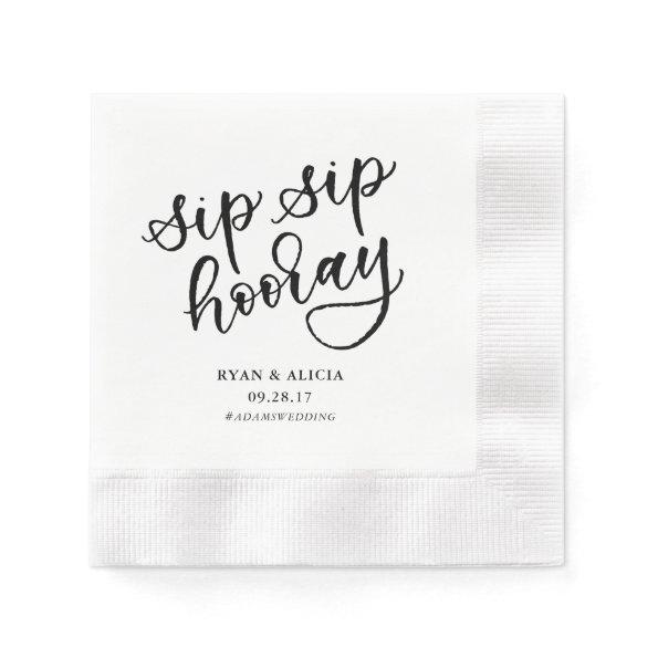 Sip Sip Hooray Personalized Napkin