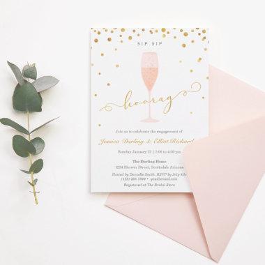 Sip Sip Hooray Shower or Engagement Party Invitations