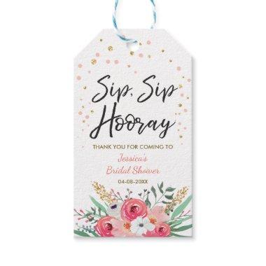 Sip Sip Hooray tags Wine labels Bridal Shower Gold