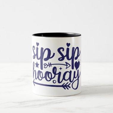 Sip Sip Hooray Two-Tone Coffee Mug