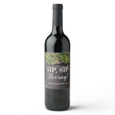 Sip Sip Hooray Wedding or  Wine Label