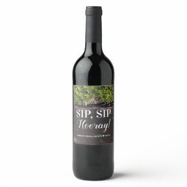 Sip Sip Hooray Wedding or Bridal Shower Wine Label