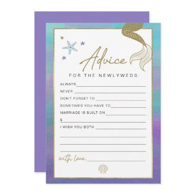 SIREN Mermaid Newlywed Advice and Wishes Game Invitations