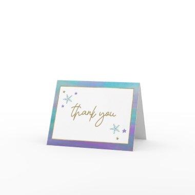 SIREN Purple Mermaid Sea Shell Tropical Beach Thank You