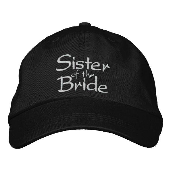 Sister of the Bride Embroidered Wedding Cap