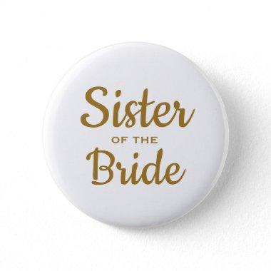 Sister of the Bride Wedding Custom Button