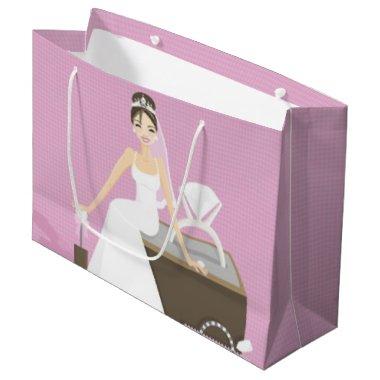 sitting bride bridal shower large gift bag