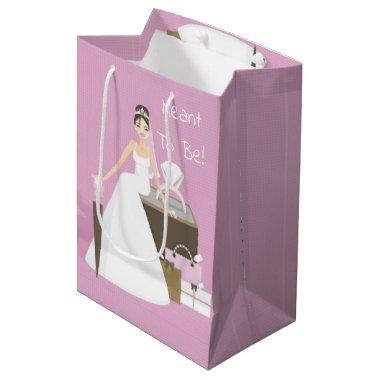 Sitting bride bridal shower medium gift bag