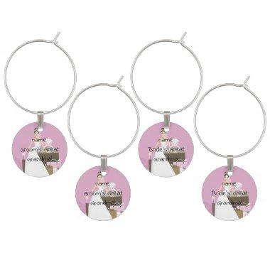 Sitting bride  wine charm