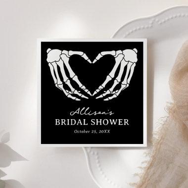 Skeleton Halloween Bridal Shower Napkins