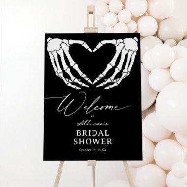 Skeleton Halloween Bridal Shower Welcome Sign
