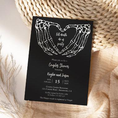 Skeleton Hands Fall Couples Shower Invitations