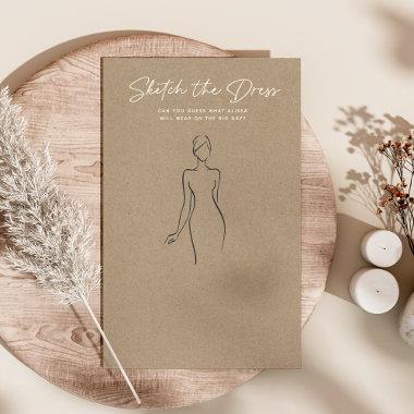 Sketch the Dress Bridal Shower Game for White Pens