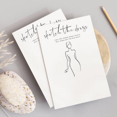 Sketch the Dress Bridal Shower Game Sheet