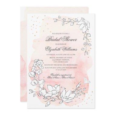 Sketched Floral Blush Pink