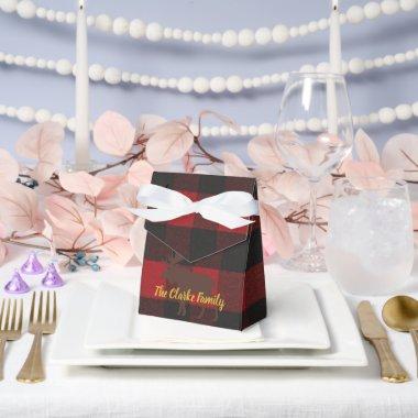 Ski Lodge Moose Plaid Holiday Reception Party Favor Boxes