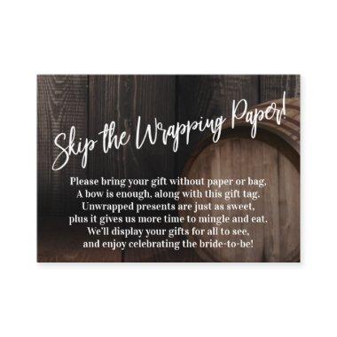 Skip the Wrapping Paper! Handwriting Wood Barrel Enclosure Invitations