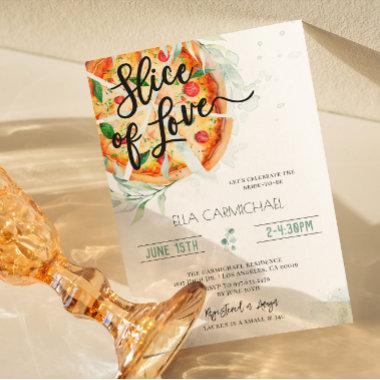 Slice of Love Pizza Bridal Shower Invitations