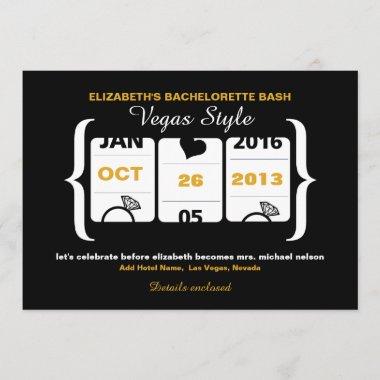 Slot Machine Bachelorette Party in Vegas Invitations