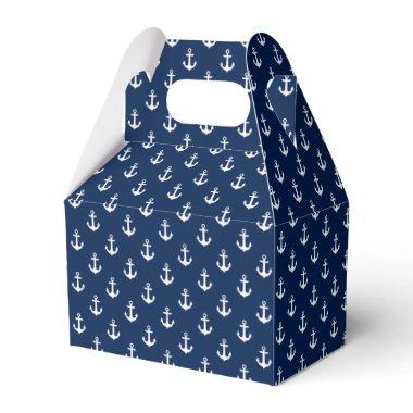 Small Blue Anchors Pattern Favor Boxes
