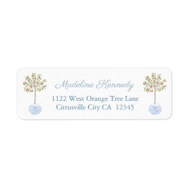 Smart Orange Tree Ginger Jar Return Address Label