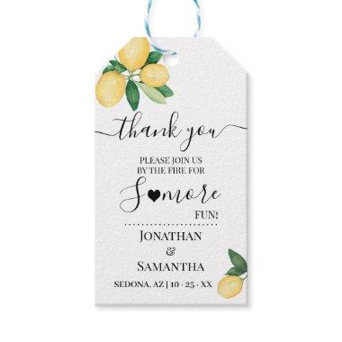 S'more Fun Lemons Bridal Shower Wedding favor Gift Tags
