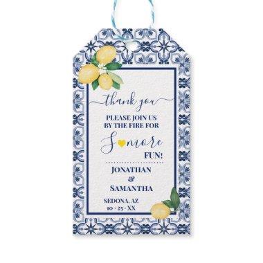 S'more Fun Mediterranean Lemon Bridal Shower Favor Gift Tags