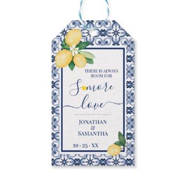 S'more Love Mediterranean Lemons Wedding Favor Gift Tags