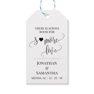 S'more love minimalist typography wedding favor gift tags